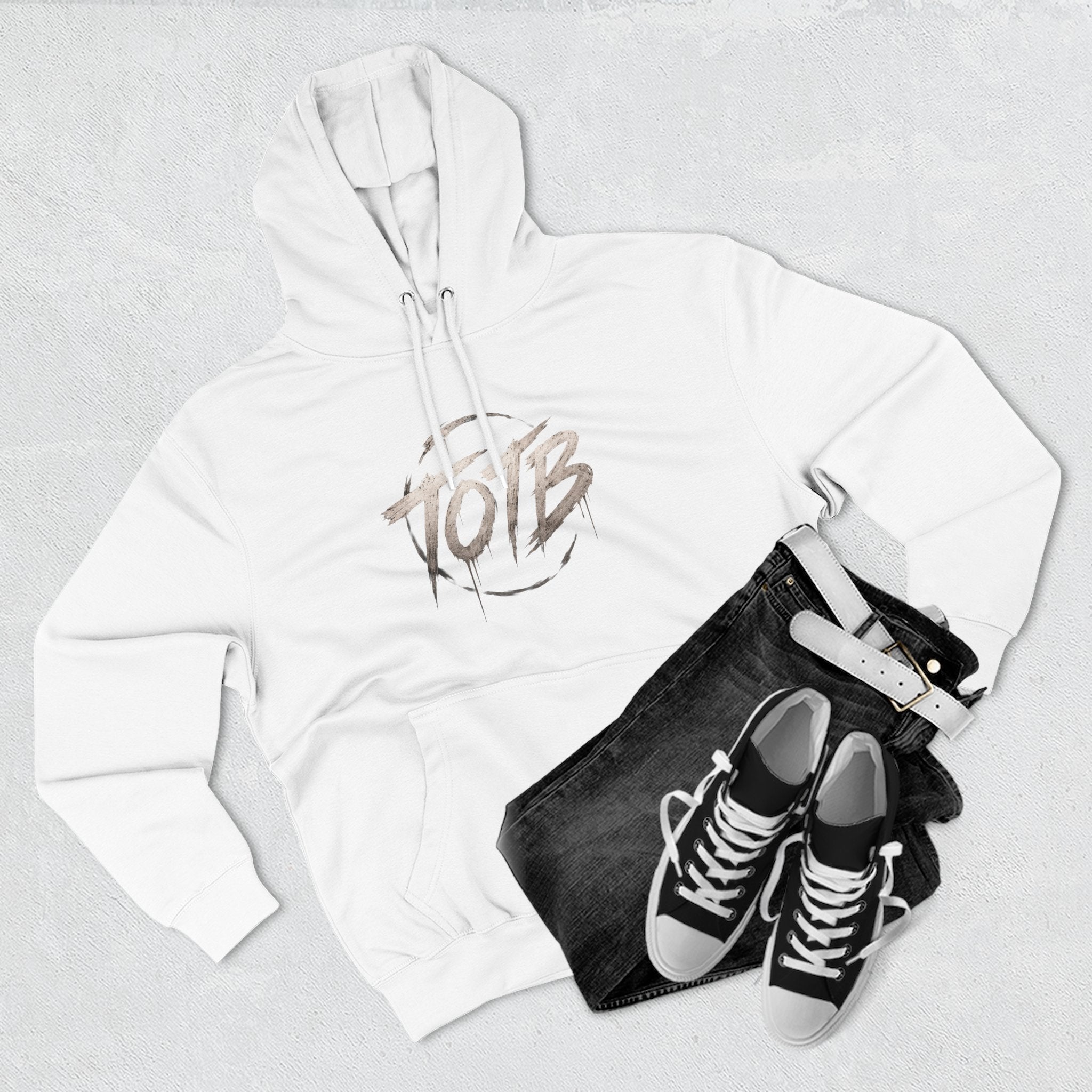 TOTB Brushstroke Logo Hoodie | Minimal Streetwear Pullover
